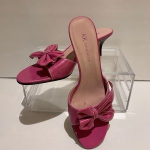 Anne Klein hot pink sandals 6.5 with a 2.75” heel